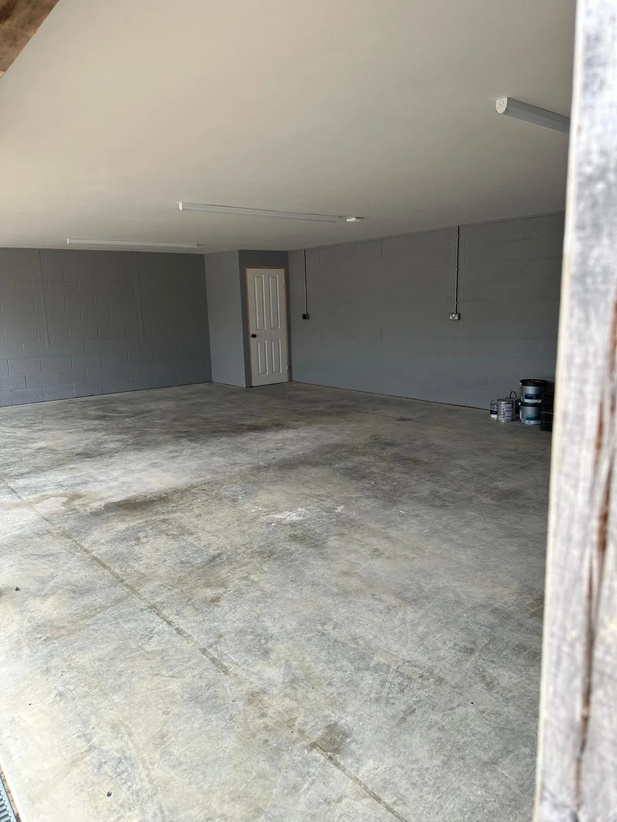 Repainted garage exterior